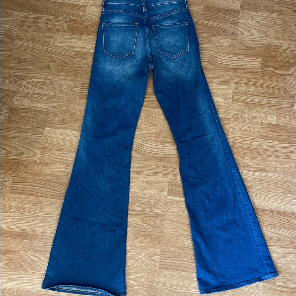 J. Crew stretch flare blue jeans